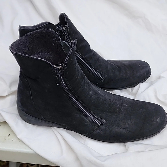 Munro double zip moto ankle boots 10‎ - Picture 1 of 15
